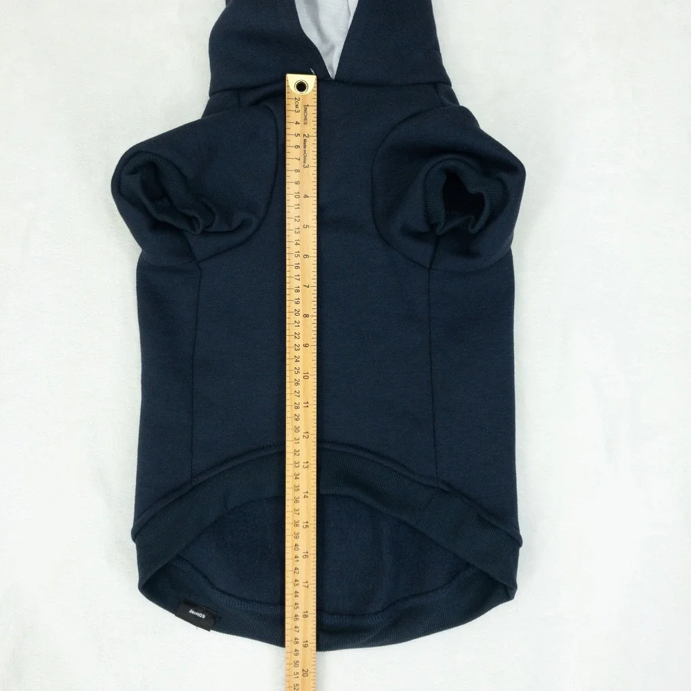 Disney Pet Hoodie Large Navy Blue Christmas Mickey Minnie Ho Ho Ho Fleece New
